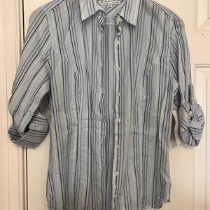 Tommy Hilfiger Light Blue Striped Button Down Shirt